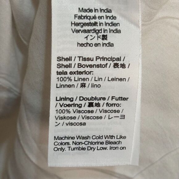 J. Crew Claudia 100% Linen White Mini Dress NWT - Picture 9 of 11